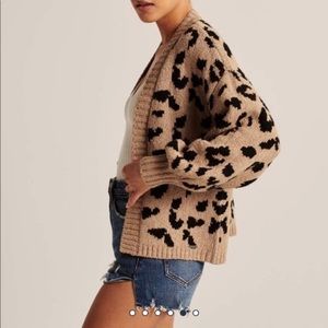 Abercrombie and fitch leopard cardigan